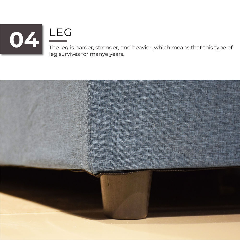 [pre order]Bed Frame Upholstered Bed with Buttoned Design Headboard, Fabric Bed Frame, Easy Assembly，No mattress-Smart-Living