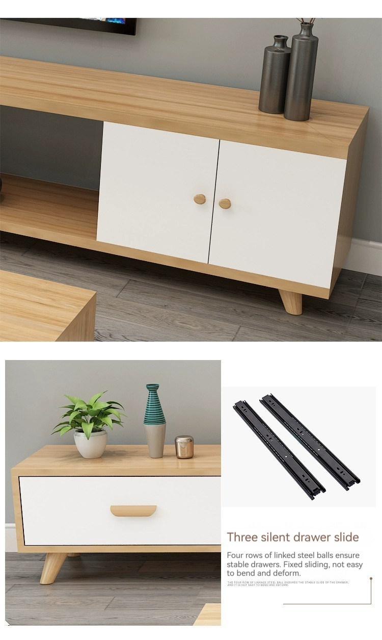 [Pre order]Nordic solid wood TV cabinet Modern minimalist small unit living room home TV cabinet