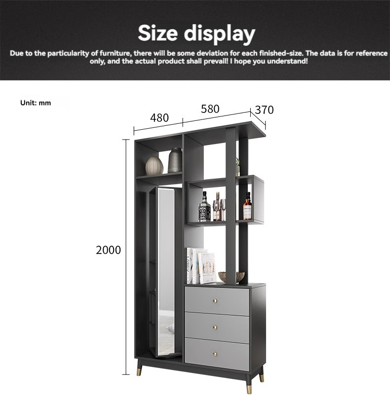 [Pre-order] Oulang Scandinavian simple entry door against the wall partition entryway cabinet one modern small household living room room cabinet fashion wine cabinet-Smart-Living