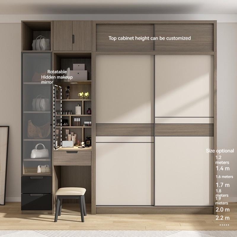 Sliding wardrobe bedroom small unit modern and minimalist wardrobe combination