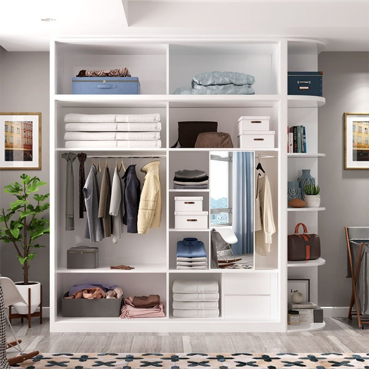 [Pre-order] Sliding door wardrobe, simple and modern style, suitable for bedroom and rental apartments. This easy-to-assemble economical and durable wardrobe is sturdy and reliable.-Smart-Living