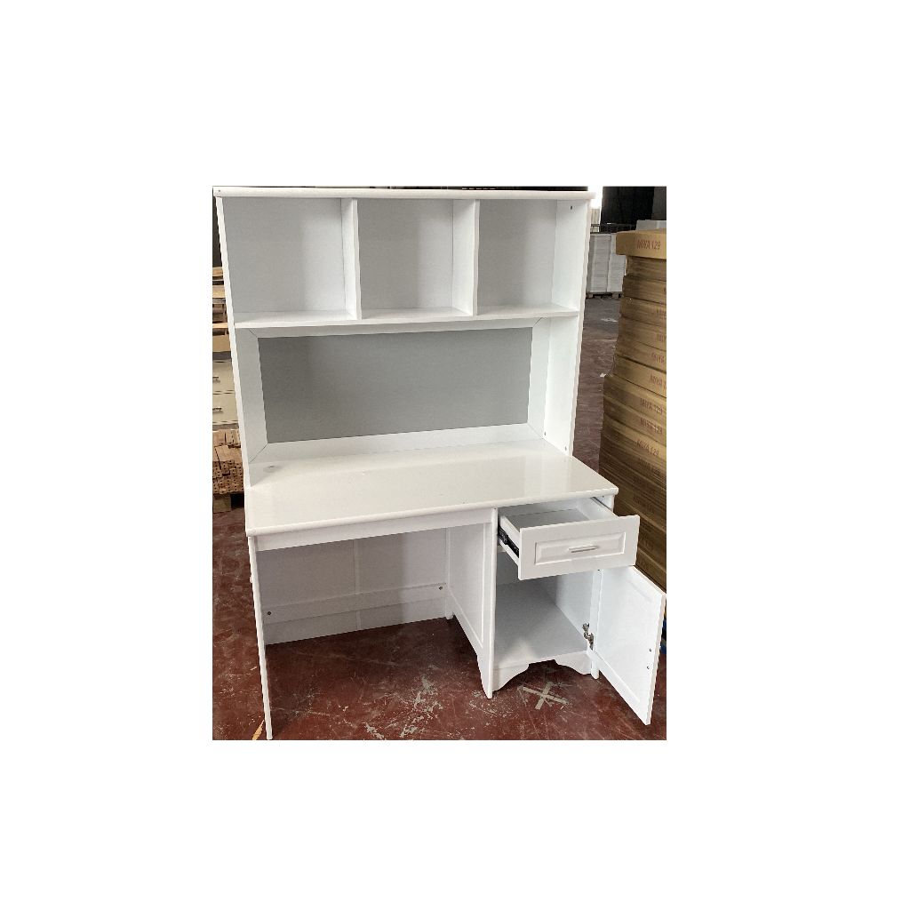 Desk bookshelf combination all-in-one computer desktop desk solid wood bedroom student home study desk-Smart-Living