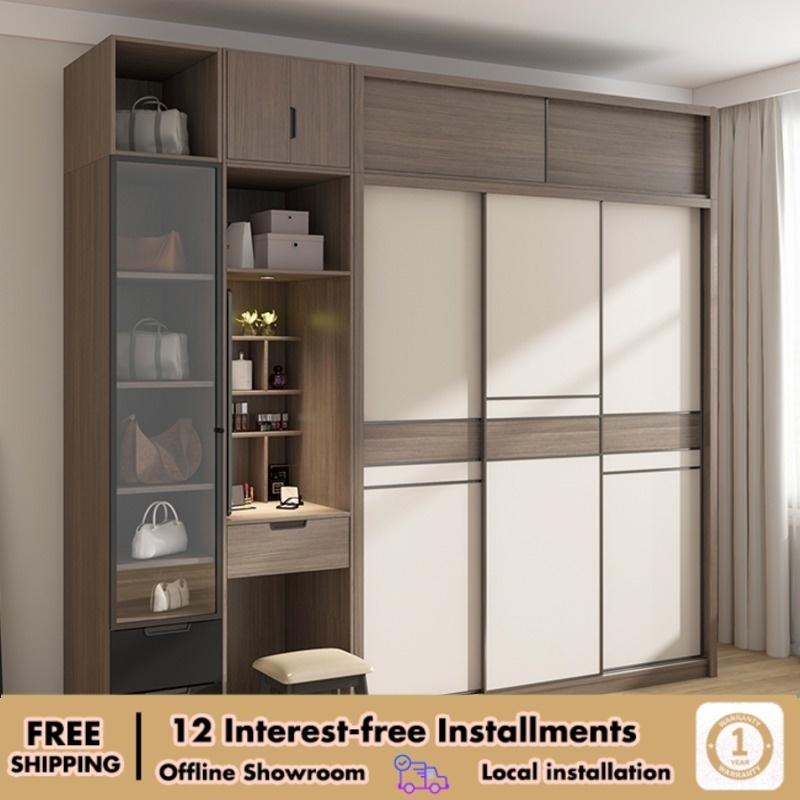 Sliding wardrobe bedroom small unit modern and minimalist wardrobe combination
