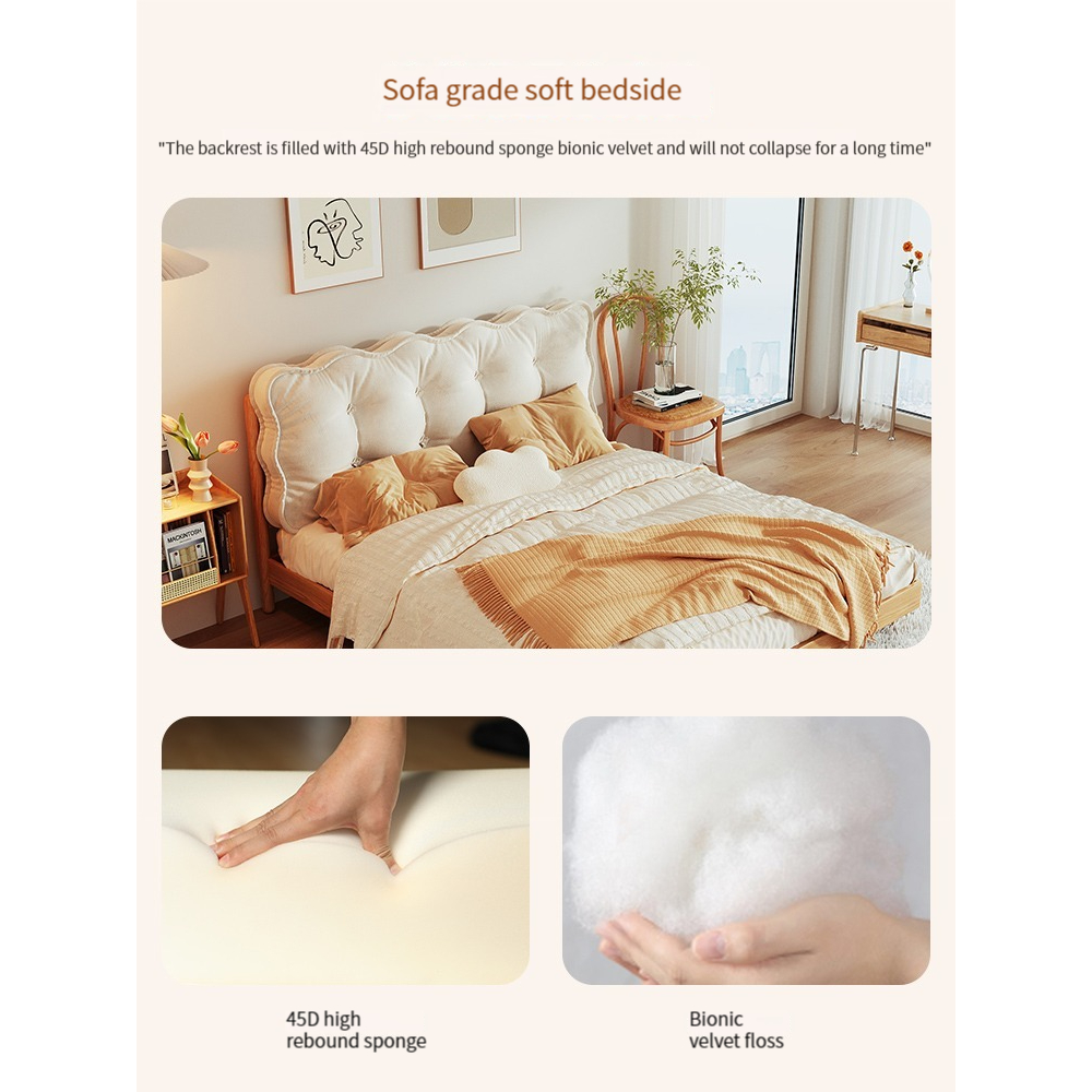 [Pre-order]  Warner's Modern Minimalist Japanese Solid Wood Bed (2023 New Style) - For Small Master Bedrooms | Bunk bed | Loft bed-Smart-Living