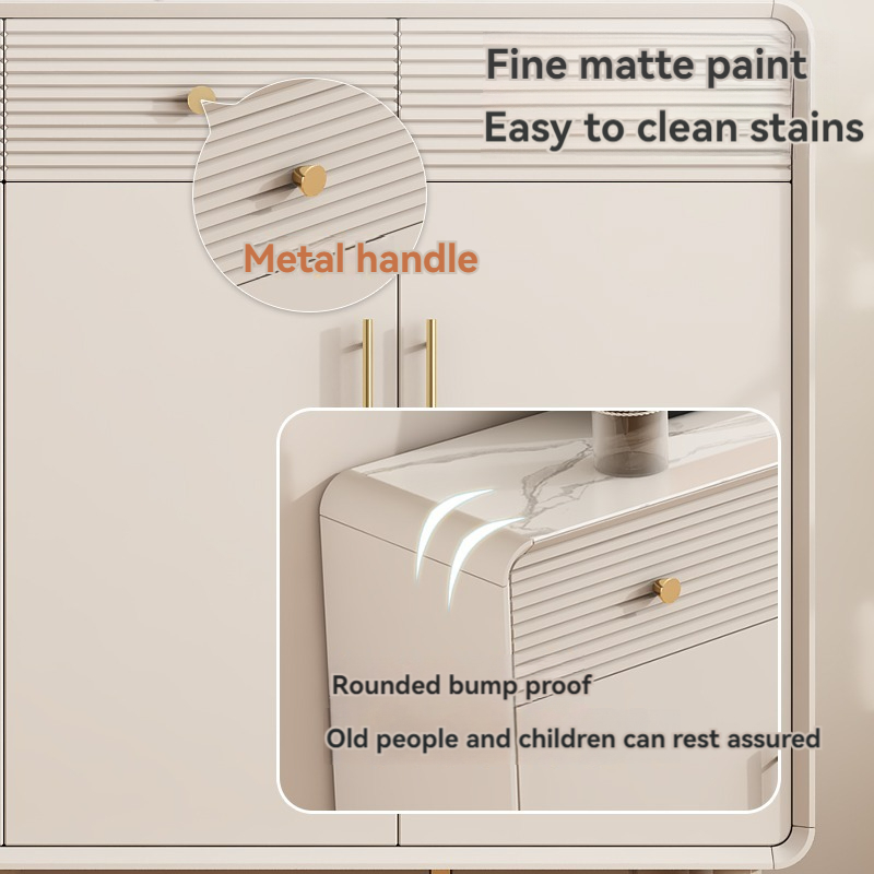 [ Pre-order ]  Light luxury cream air shoe cabinet Home door entry door cabinet modern simple living room partition cabinet storage hall cabinet-Smart-Living