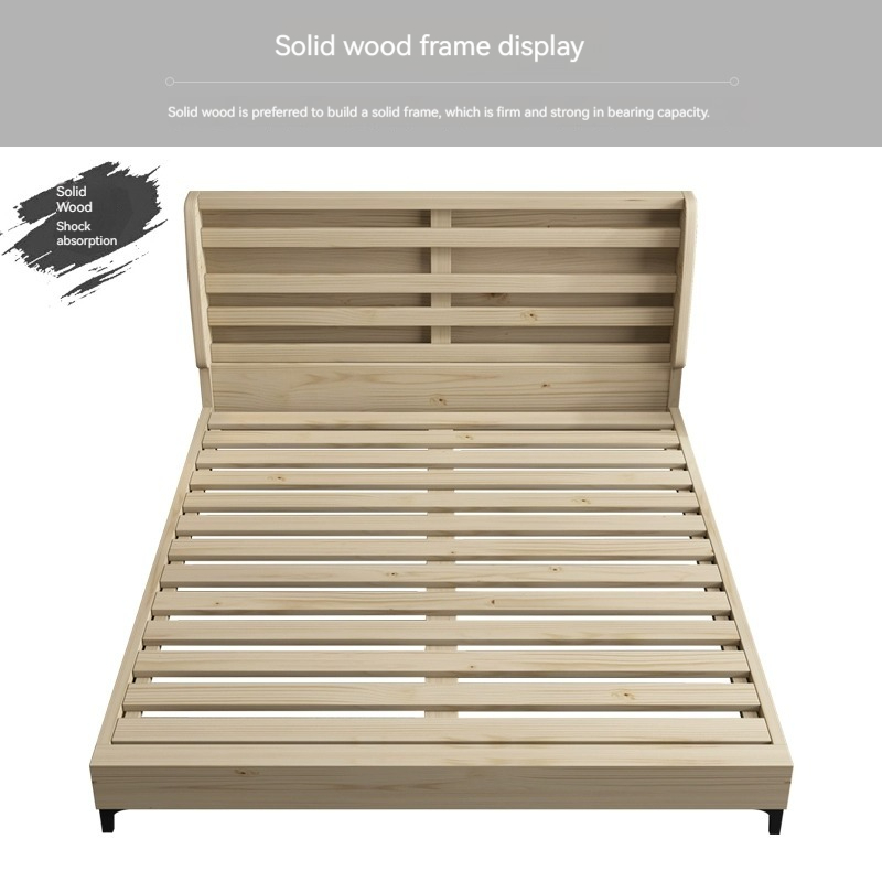 [Pre-order] WM Italian minimalist technology fabric bed, modern and simple master bedroom, high-end and grand light luxury king bed, double bedroom fabric bed-Smart-Living