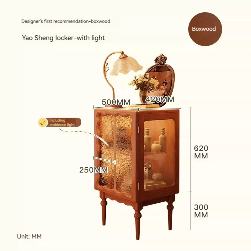 [Pre-order]  Solid wood vintage drawer cabinet, bedroom, bedside storage cabinet, storage cabinet against the wall, multi-functional standing cabinet, integrated living room storage cabinet-Smart-Living