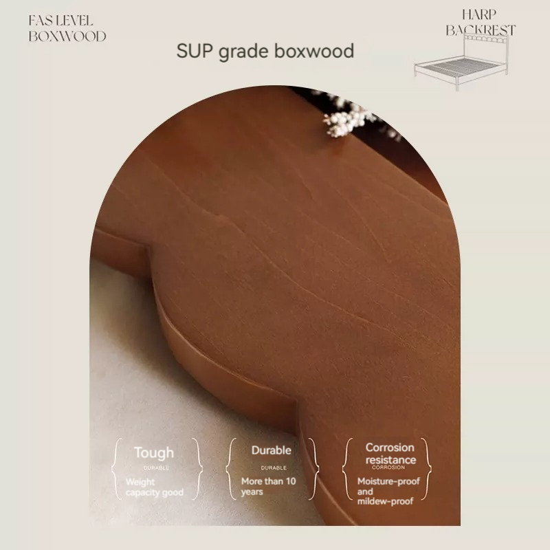 [Pre-order]  Kaciti cashew small apartment shaped solid wood simple vintage cloud oval wabi-sabi style living room small coffee table-Smart-Living