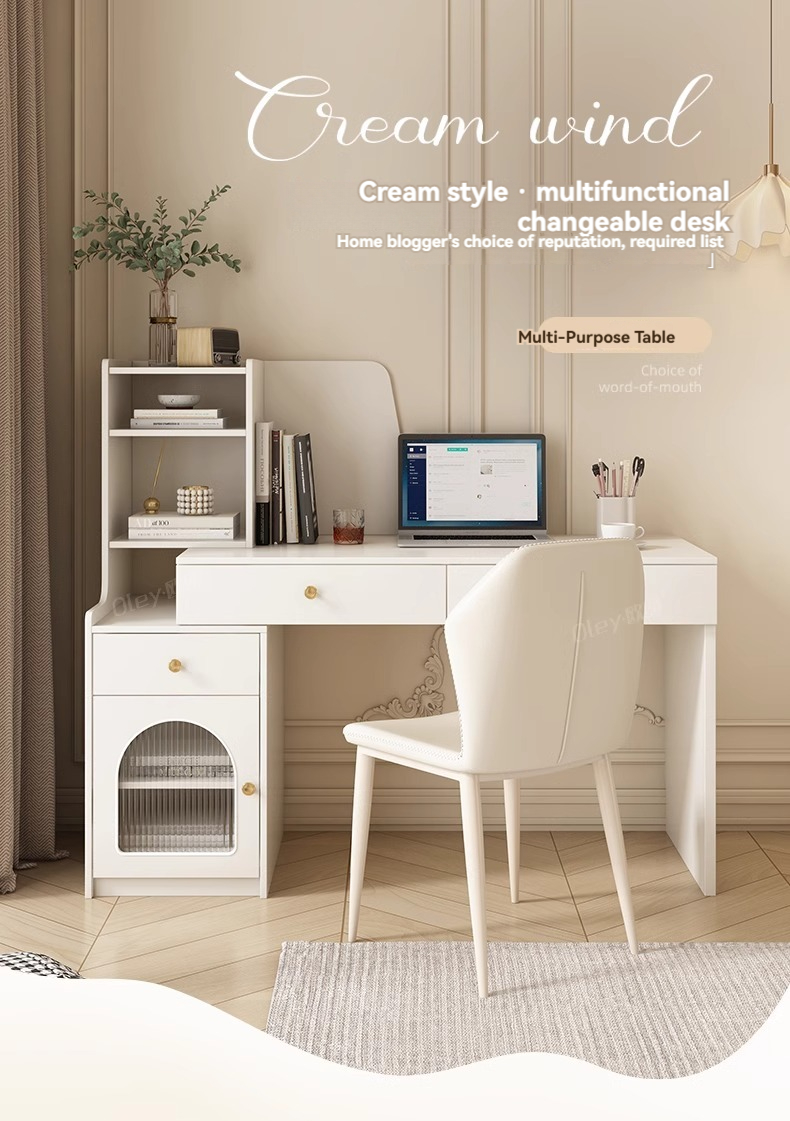 [Pre-order] Oulang Scandinavian simple living room dining table and chairs combination of modern small household household restaurant foldable rectangular eating table-Smart-Living