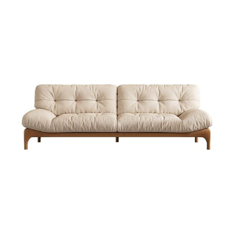 [Pre-order] Japanese-style Nordic down solid wood sofa, cloud fabric sofa, living room, simple small apartment, wabi-sabi style log sofa-Smart-Living