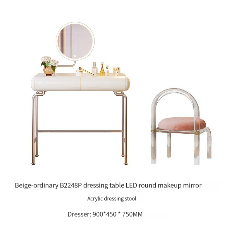 [Pre-order]  Cream style dresser, dressing table, master bedroom, simple modern small house, 2023 new simple chest of drawers-Smart-Living