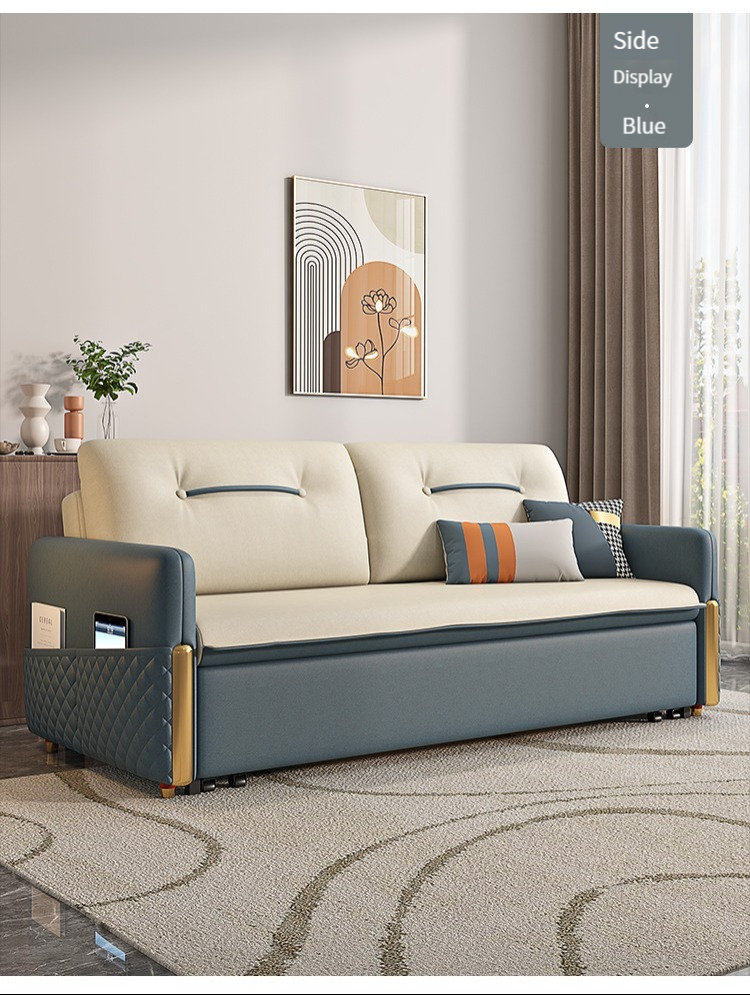 [Pre-order]  Light luxury sofa bed dual-purpose folding modern small living room double multi-functional removable and washable technology cloth sofa bed-Smart-Living