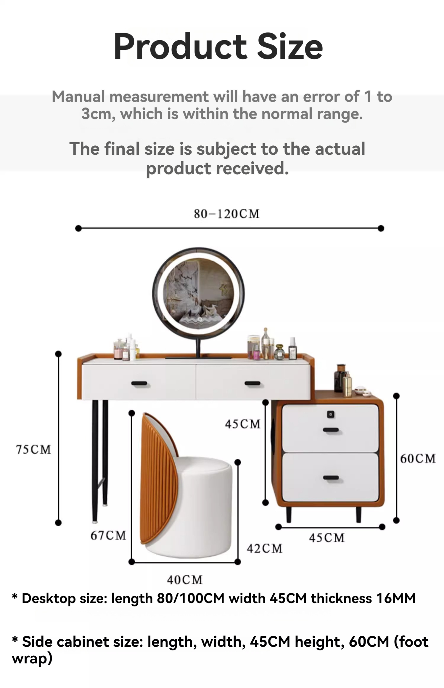 【Showroom】Intelligent solid wood rock board dressing table, multifunctional bedroom desk, all solid wood touch skin intelligent dressing table, makeup table-Smart-Living