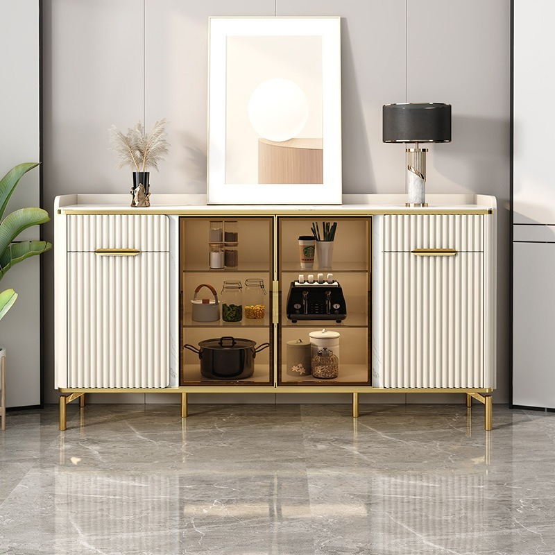 [pre order]Lacquered sideboard, modern minimalist living room, large capacity slate storage cabinet-Smart-Living