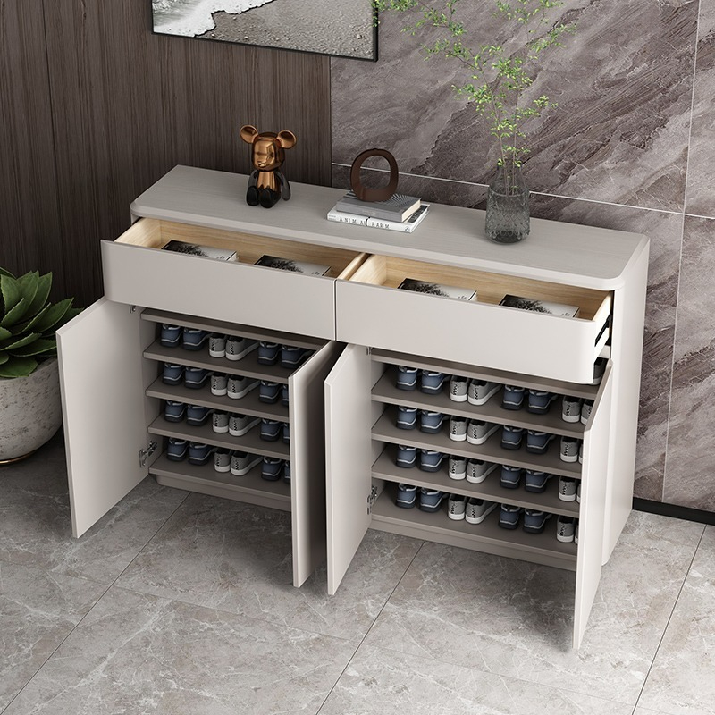 [Pre-order]Modern simple light luxury shoe cabinet and clothes rack integrated home entrance entrance cabinet living room entrance coat rack partition cabinet