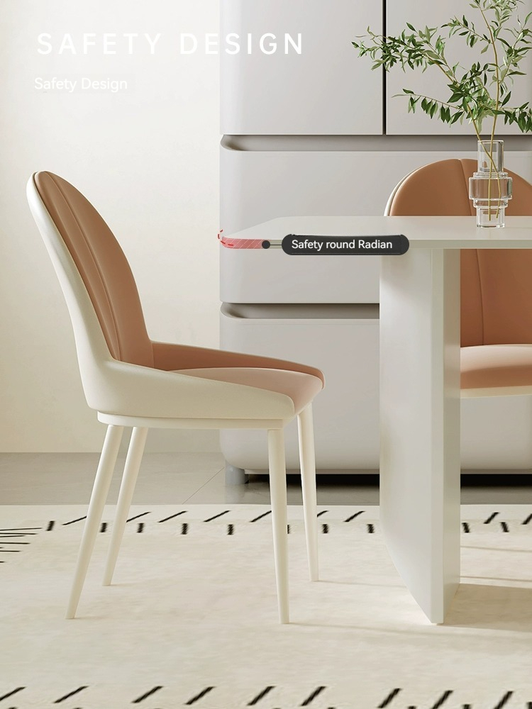 [Pre-order] French cream wind rock plate table small apartment modern simple family dining table white rectangular dining table and chair combination-Smart-Living