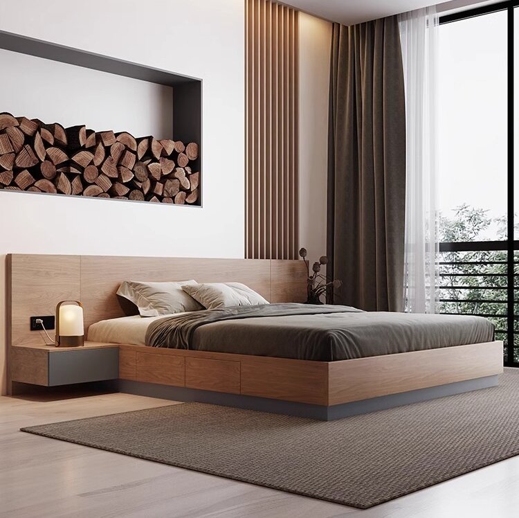 [Pre-order] Tatami Platform Storage Bed (1.5/ 1.8m) - with Bedside Cabinet and (Coconut Palm/ Latex) Mattress-Smart-Living
