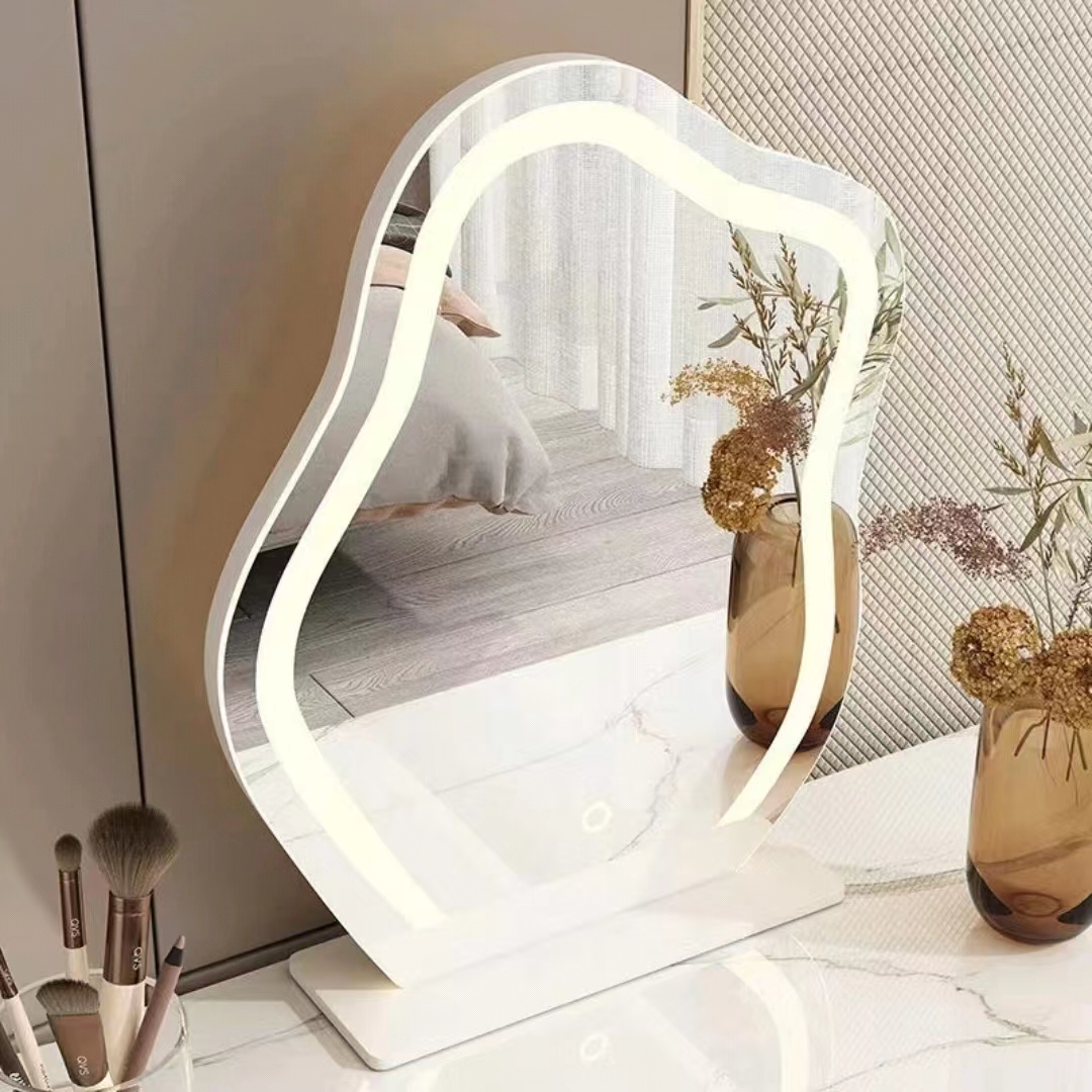 [Pre-order] Netizen Cloud Dot Mirror Intelligent LED Desktop Bedroom Dressing Table Makeup Mirror Home Creative Lighting Creative Table Lamp-Smart-Living
