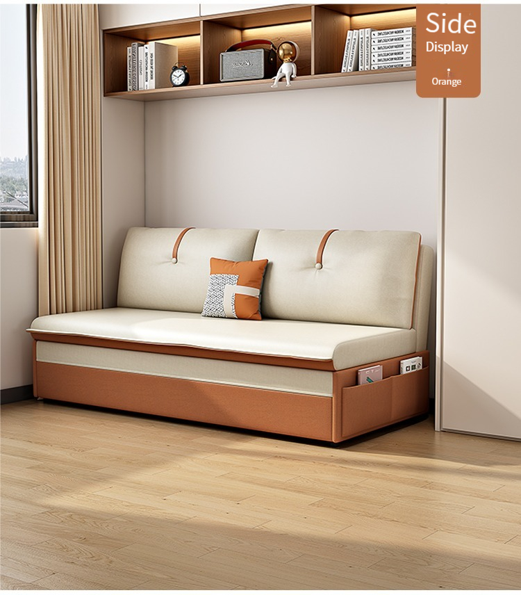 [Pre-order]  Technology cloth sofa bed can be folded and dual-purpose balcony, study room multi-function telescopic removable and washable small apartment without armrestless bed-Smart-Living