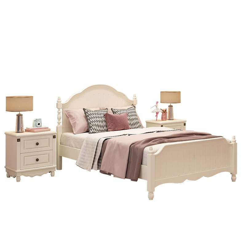 [Pre-order]  Korean style bed modern minimalist small unit master bedroom double bed wedding bed full house set bedroom furniture combination bed set-Smart-Living