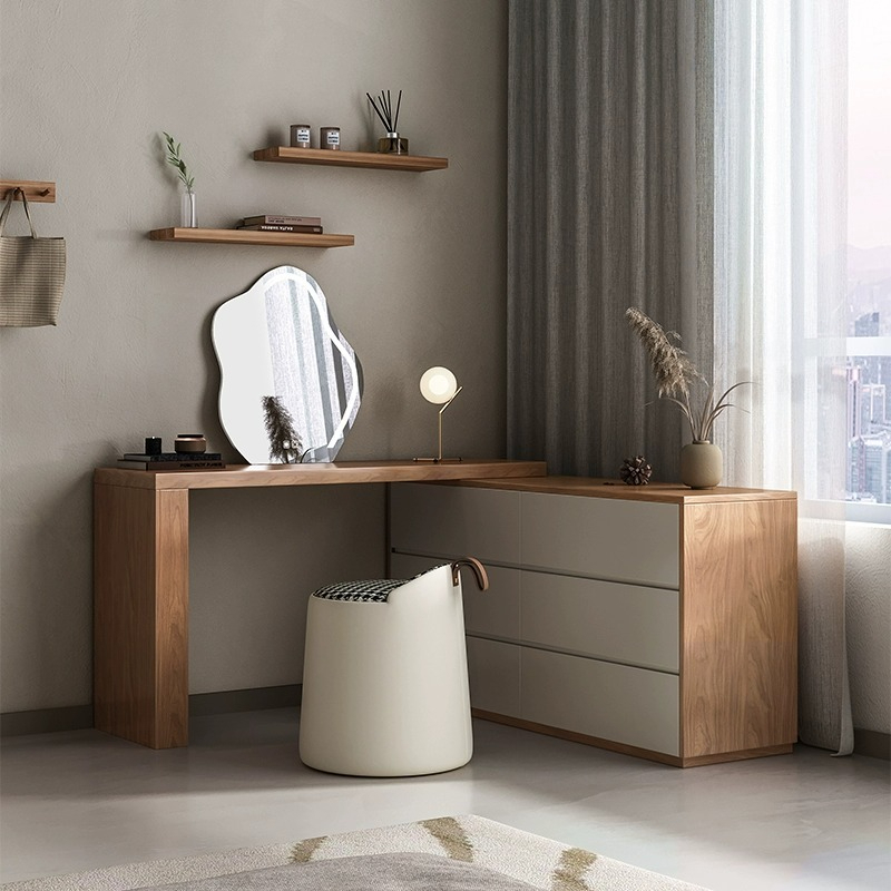 [Pre-order]  Italian minimalist dressing table bucket cabinet one bedroom TV cabinet Nordic ins wind makeup table combination bed end storage-Smart-Living