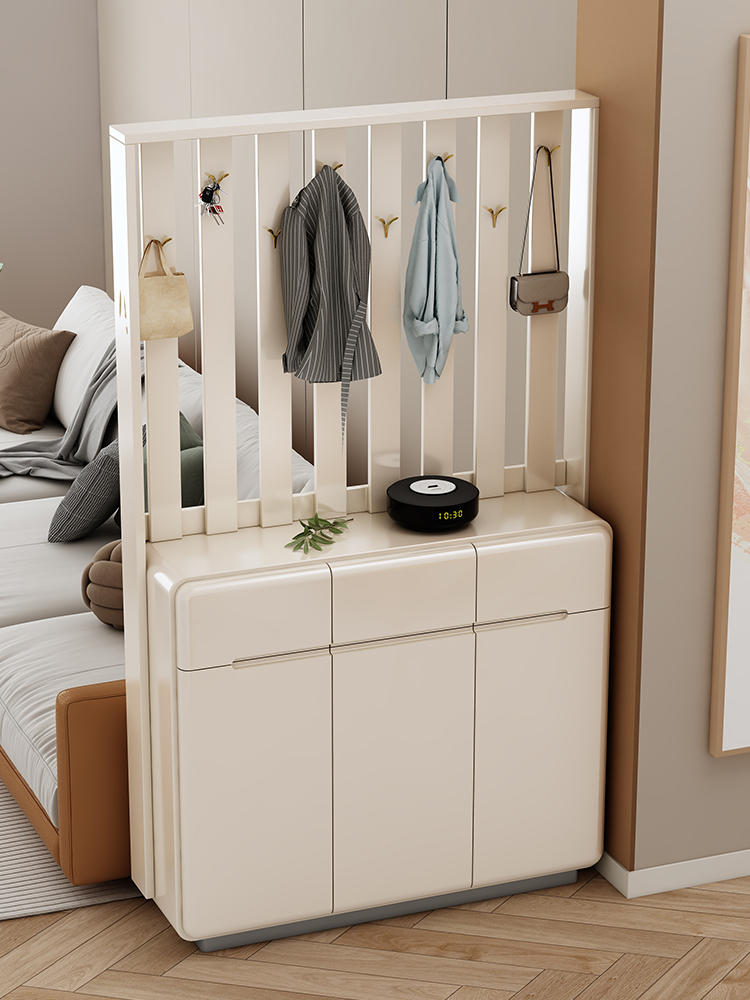 [Pre-order]Light luxury home door shoe cabinet with hanger modern simple entry partition entrance cabinet integrated living room cloak cabinet