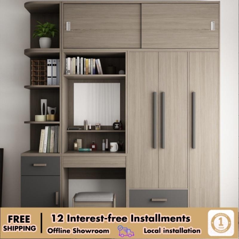 【Pre-Order】Wardrobe Combination for Bedroom - Small Household with Computer-Smart-Living