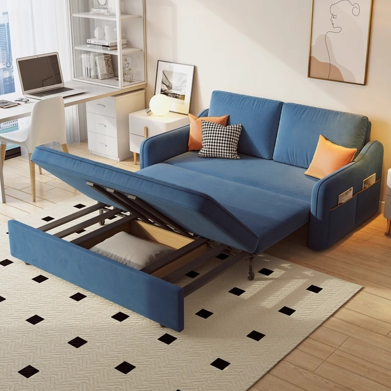 [Pre-order]  Sofa bed folding dual purpose living room small unit single double foldable retractable network celebrity balcony multi-functional bed-Smart-Living