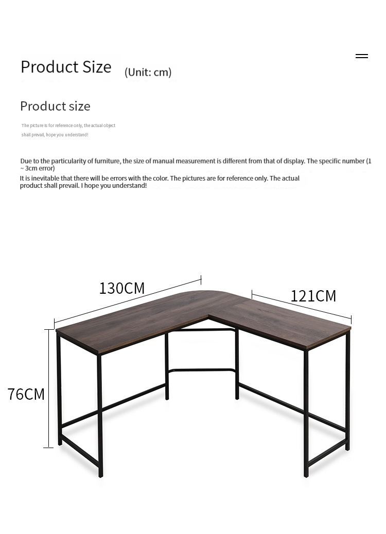 [Pre-order] Export European and American Standard Corner Desk, Factory Direct Sales Industrial Style Furniture.-Smart-Living