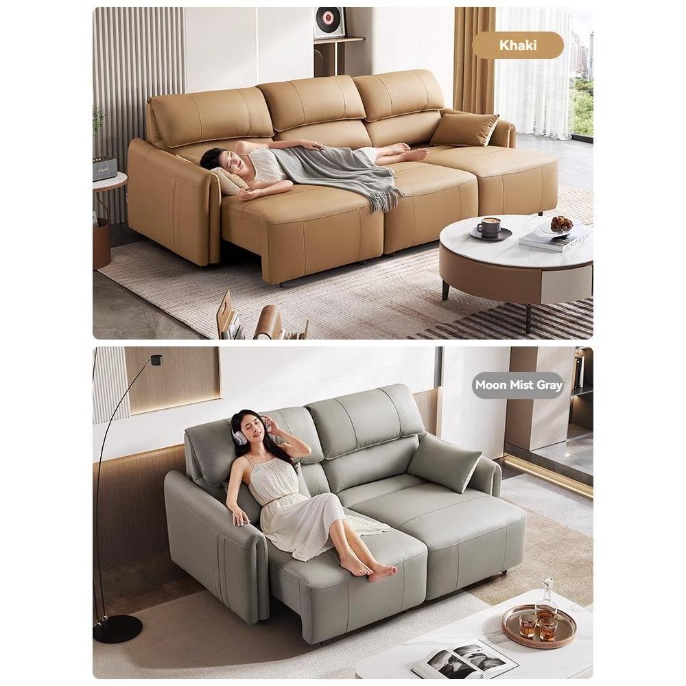 [PRE-ORDER] CHEERS First Class Living Room Leather Sofa Bed (3 Seater) With Electric Extension and Flip Up Table 30075