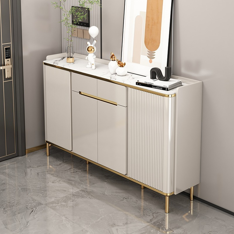 [Pre-order]  Light Luxury Shoe Cabinet Rock Plate Home Door Multi-Functional Large Capacity Storage Cabinet Entry Hall Porch Living Room Partition Cabinet-Smart-Living