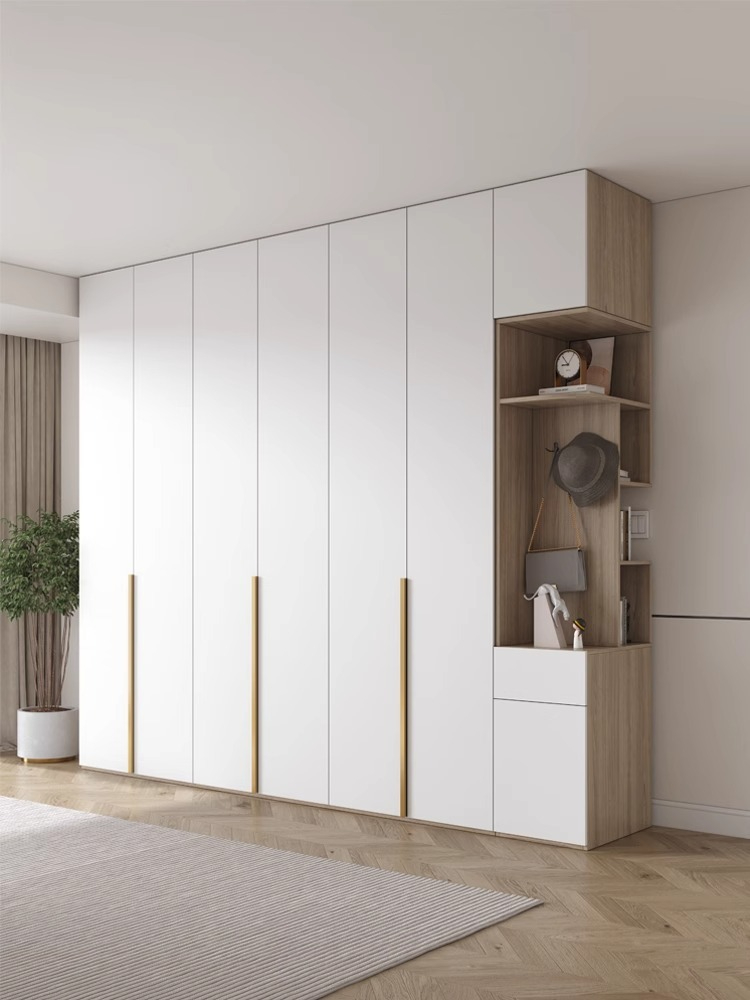 [Pre-order]  Solid wood Oolong board wardrobe a door to the top cabinet household bedroom simple modern bedroom combination wardrobe net red model-Smart-Living