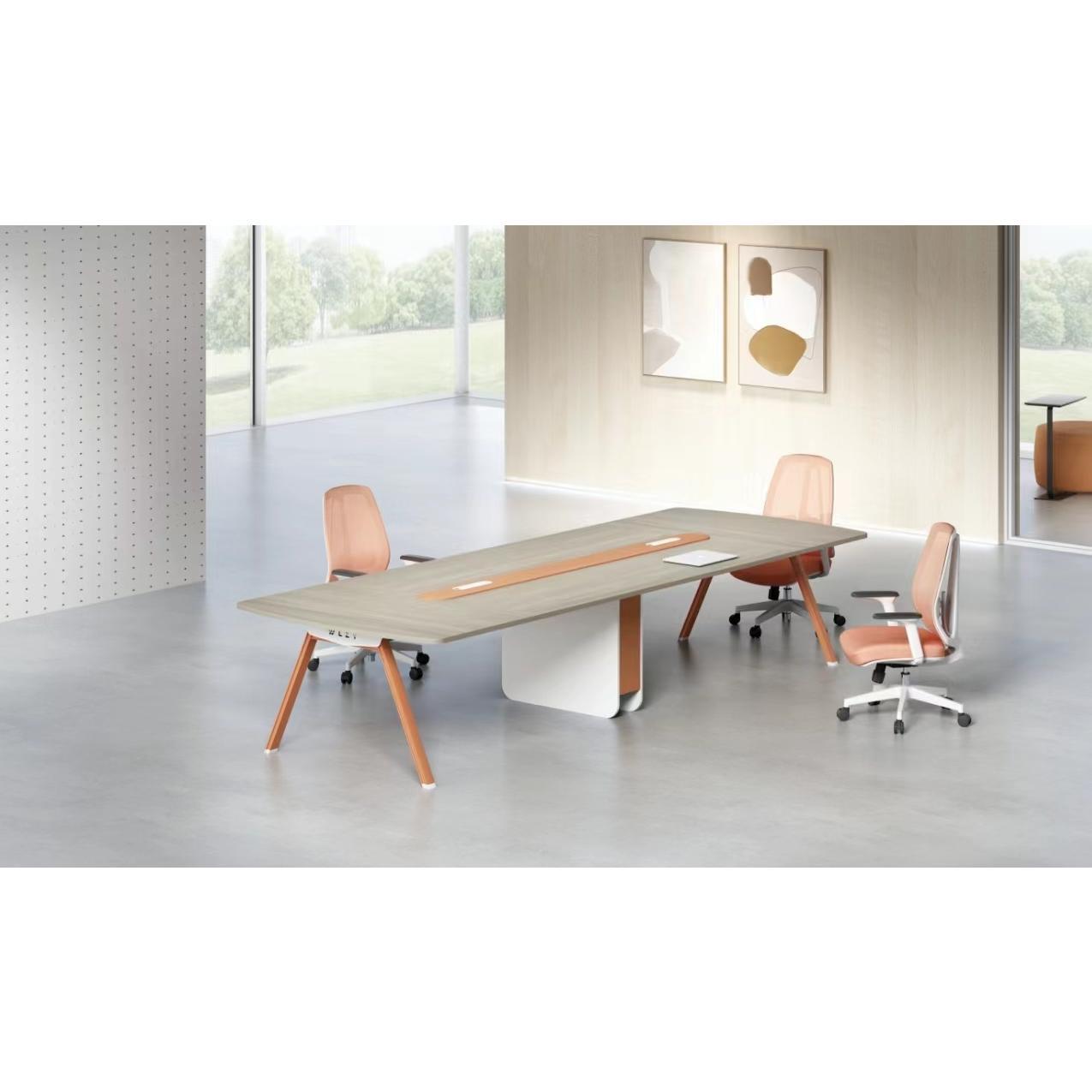 【Showroom】Conference table Long desk office simple modern negotiation table casual office table and chair combination long furniture-Smart-Living