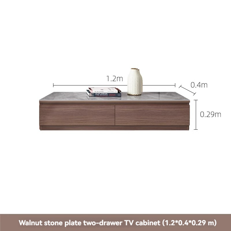 [Pre-order] Oulang Scandinavian simple living room coffee table and TV cabinet combination modern style home retractable creative grey floor cabinet-Smart-Living