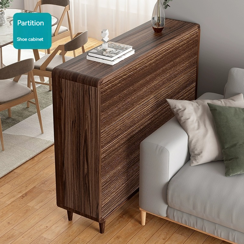 [Pre-order]  Shoe cabinet, household entrance, living room partition cabinet, entrance door, solid wood, double-sided, paint baking, storage, entrance cabinet, integrated-Smart-Living