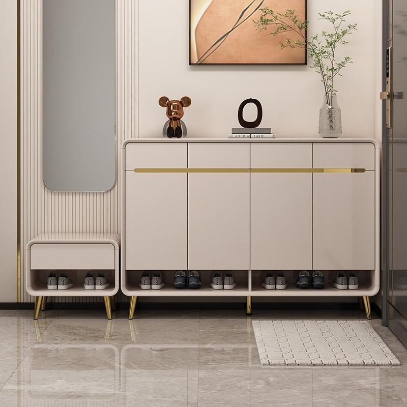 [Pre-order]  Light Luxury Shoe Cabinet Household Entrance Porch Outside the Balcony Large Capacity Storage Modern Simple Shoe Cabinet-Smart-Living