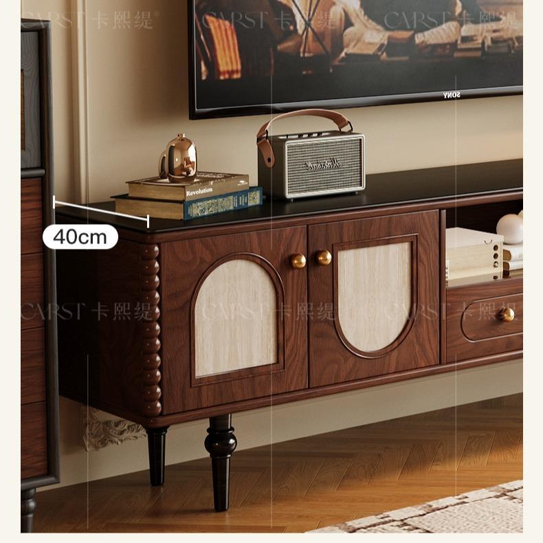 [PRE-ORDER] Customizable Solid Oak Vintage TV cabinet and coffee table combination.
