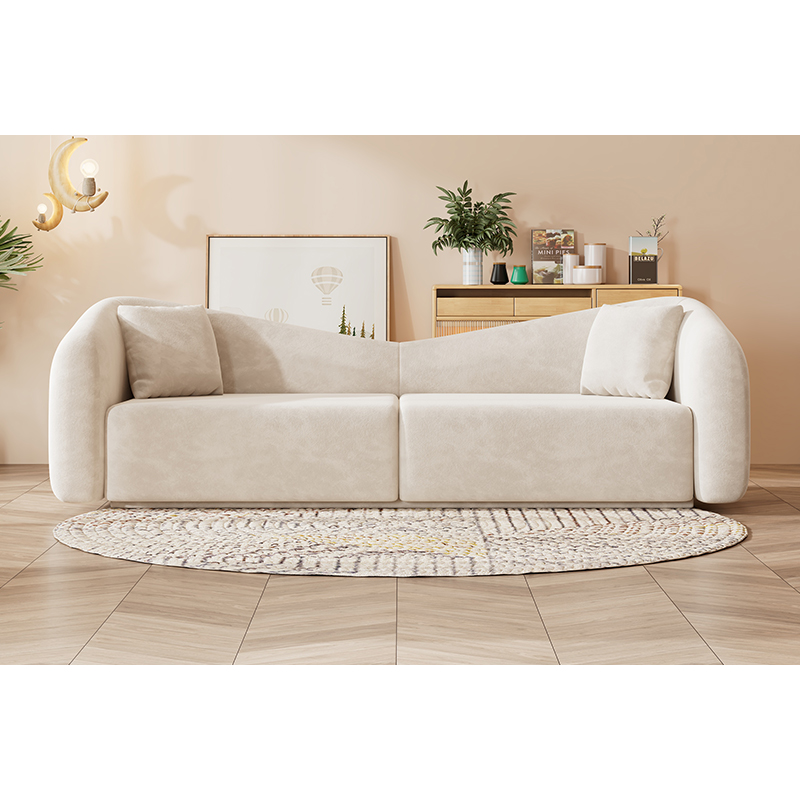 [Pre-order] New Nordic Cream Style Small Family Sofa Living Room Simple Modern Technology Fabric Sofa Butterfly Cloth Sofa-Smart-Living