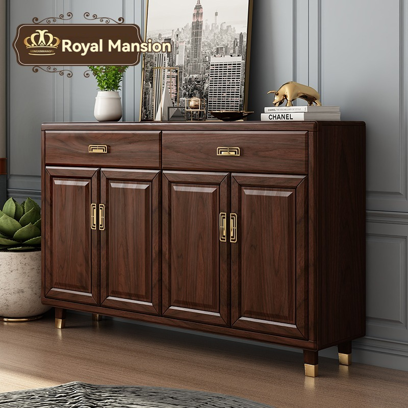 [Pre-order]  New Chinese Solid Wood Shoe Cabinet Home Doorway Doorway Cabinet Entry Partition Foyer Storage Storage Cabinet Balcony Storage Cabinet-Smart-Living
