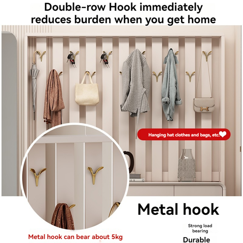 [Pre-order] Modern Simple Hanger Shoe Cabinet Home Door Entry Closet Living Room With Shoe Stool-Smart-Living