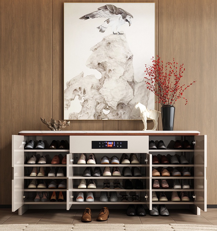[Pre-prder]  Smart Shoe Cabinet with Sterilization, Disinfection, Deodorization, and Drying Features for Home Entrance - Piano Paint Finish-Smart-Living