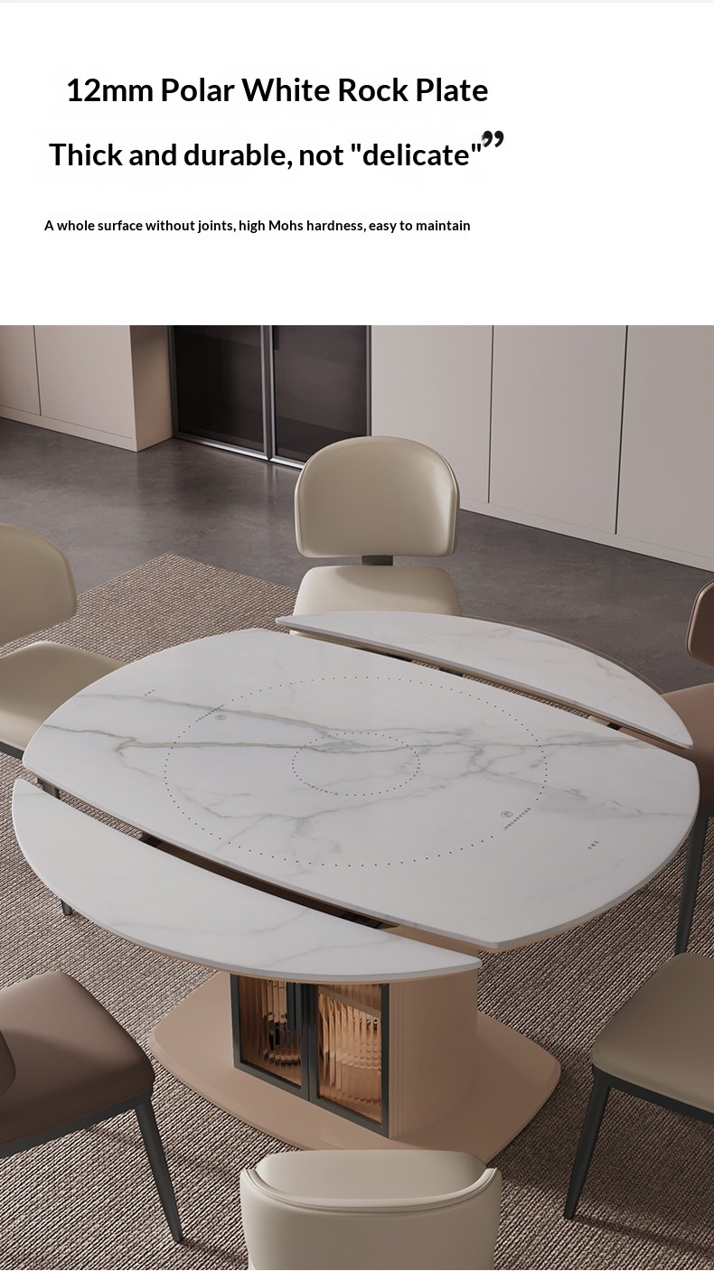 [PRE-ORDER] Integrated Island Counter & Dining Table for Home: Modern Minimalist Style with Induction Cooktop. 