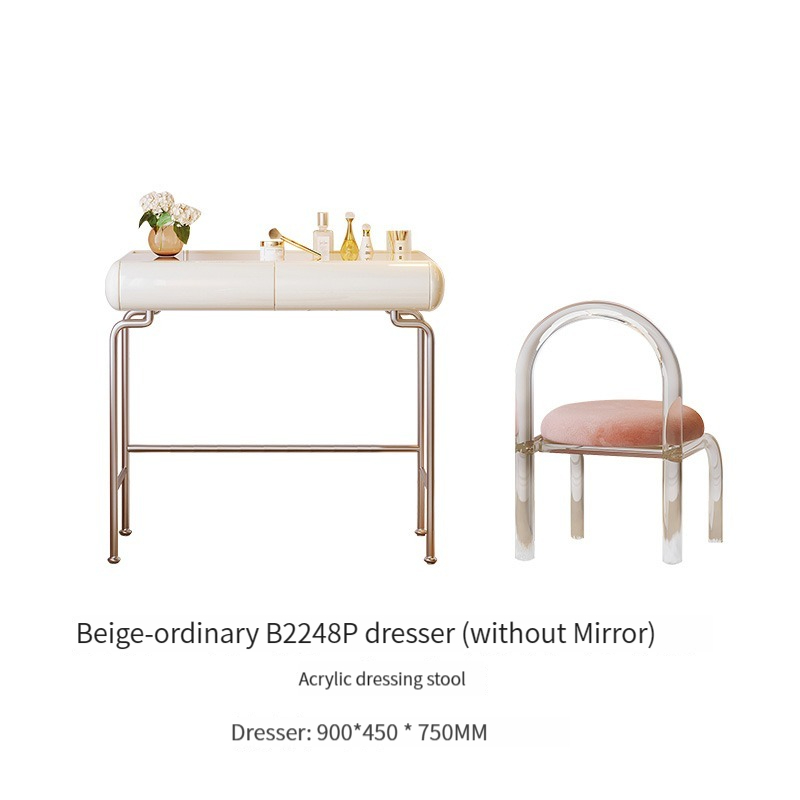 [Pre-order]  Cream style dresser, dressing table, master bedroom, simple modern small house, 2023 new simple chest of drawers-Smart-Living