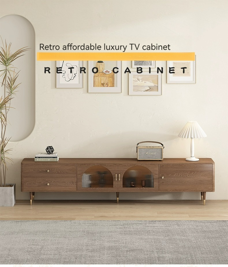 [Pre-order] Light luxury TV cabinet modern simple living room home small apartment coffee table TV cabinet combination of Northern Europe storage cabinet-Smart-Living