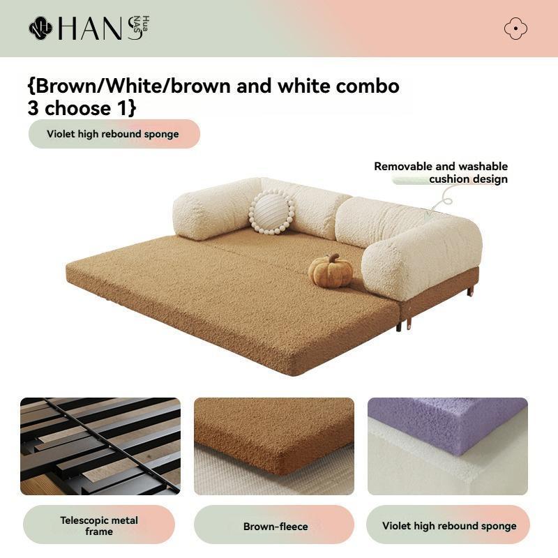 [PRE-ORDER] toast sofa bed, new small apartment multi-functional pull-out telescopic double beded foldable dual-bed