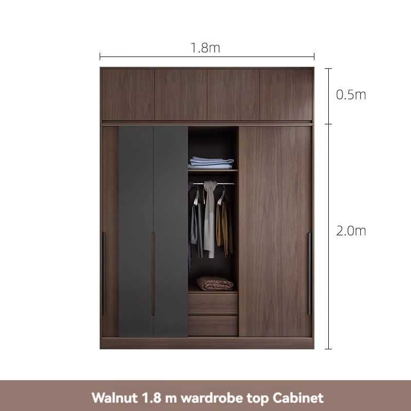 [Pre-order] Oulang Scandinavian modern bedroom sliding door three-door wardrobe simple assembly economy household sliding door wardrobe cabinet-Smart-Living