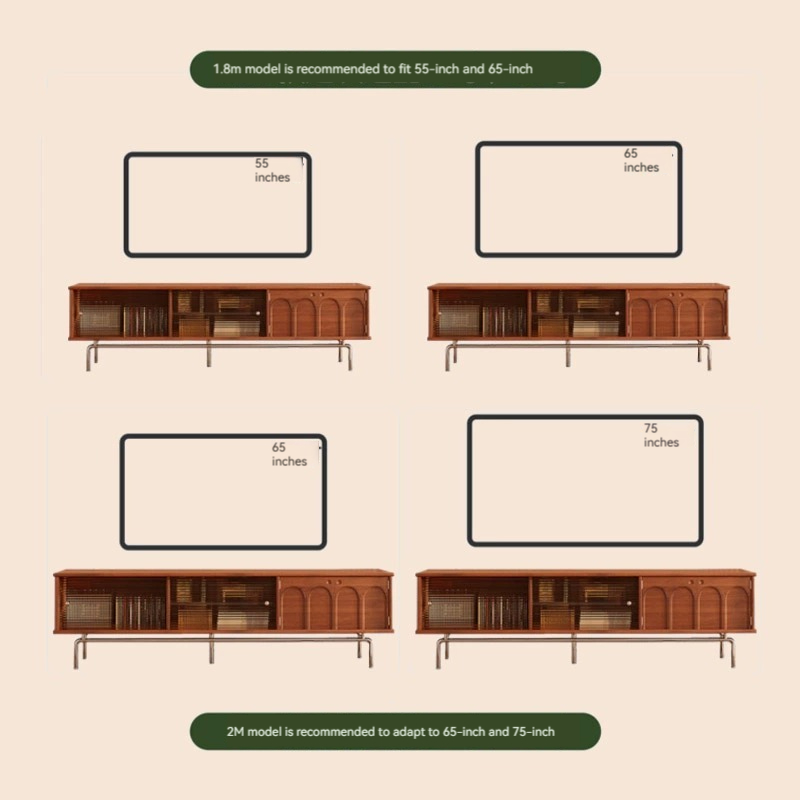 [Pre-order]  French solid wood TV cabinet, coffee table combination, small apartment simple American home antique living room retro style storage cabinet-Smart-Living