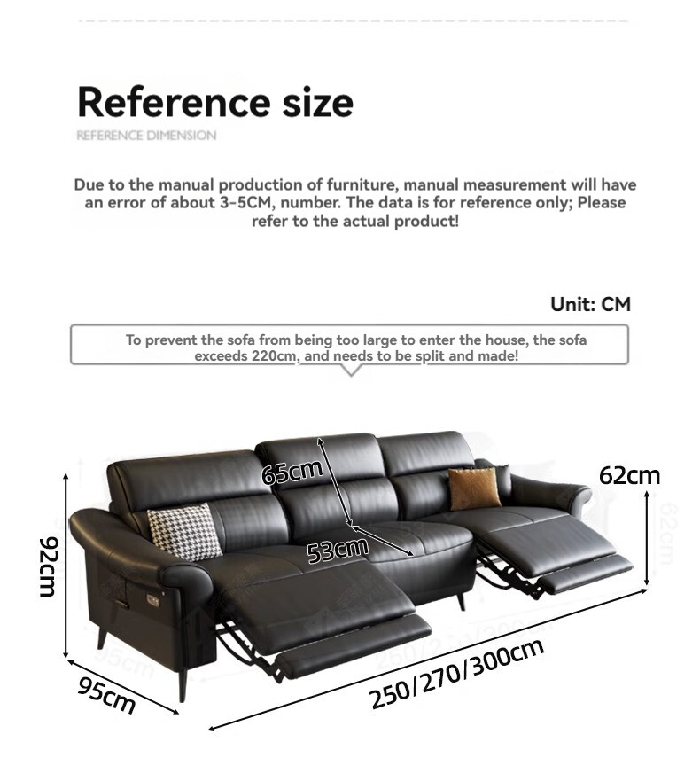 Italian Electric Recliner Sofa Ref-3C753A40