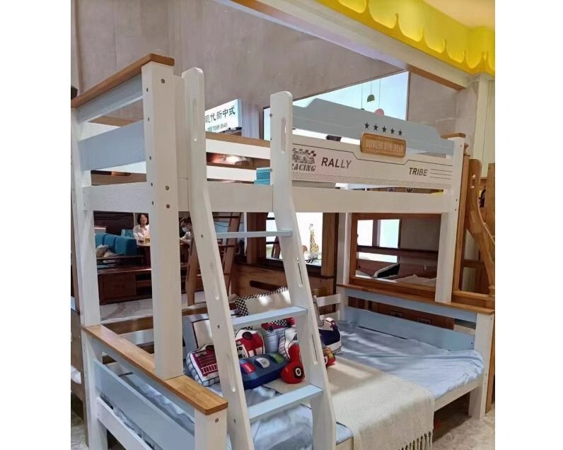 [Pre order] Solid wood children's bed boy girl princess bed spliced duplex bunk bed bunk bed bunk bed on the second floor-Smart-Living