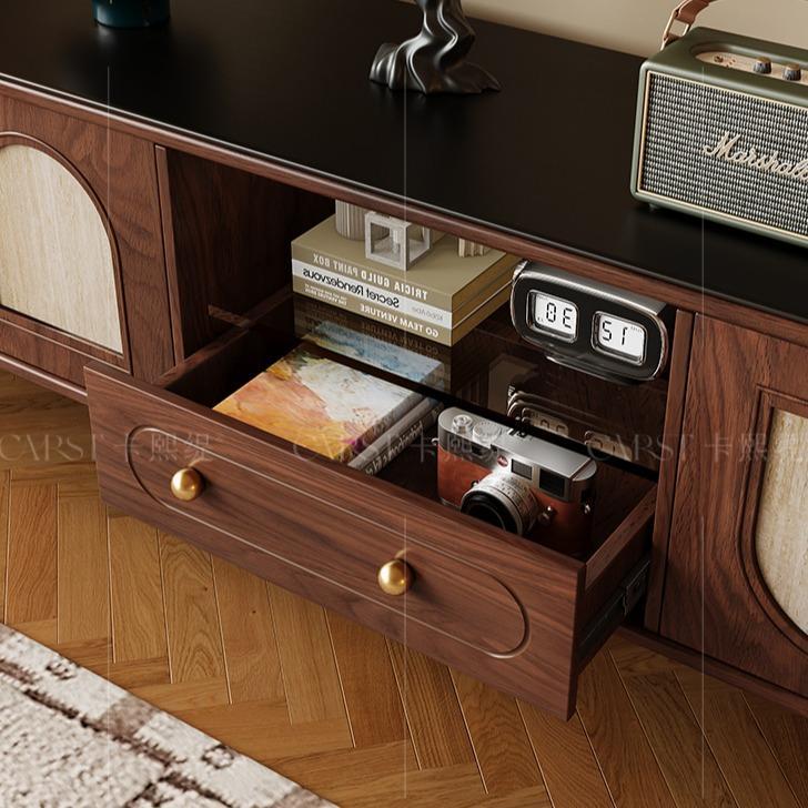 [PRE-ORDER] Customizable Solid Oak Vintage TV cabinet and coffee table combination.
